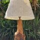 Vintage wood brutalist lamp 50s