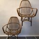Pair of vintage rattan armchairs