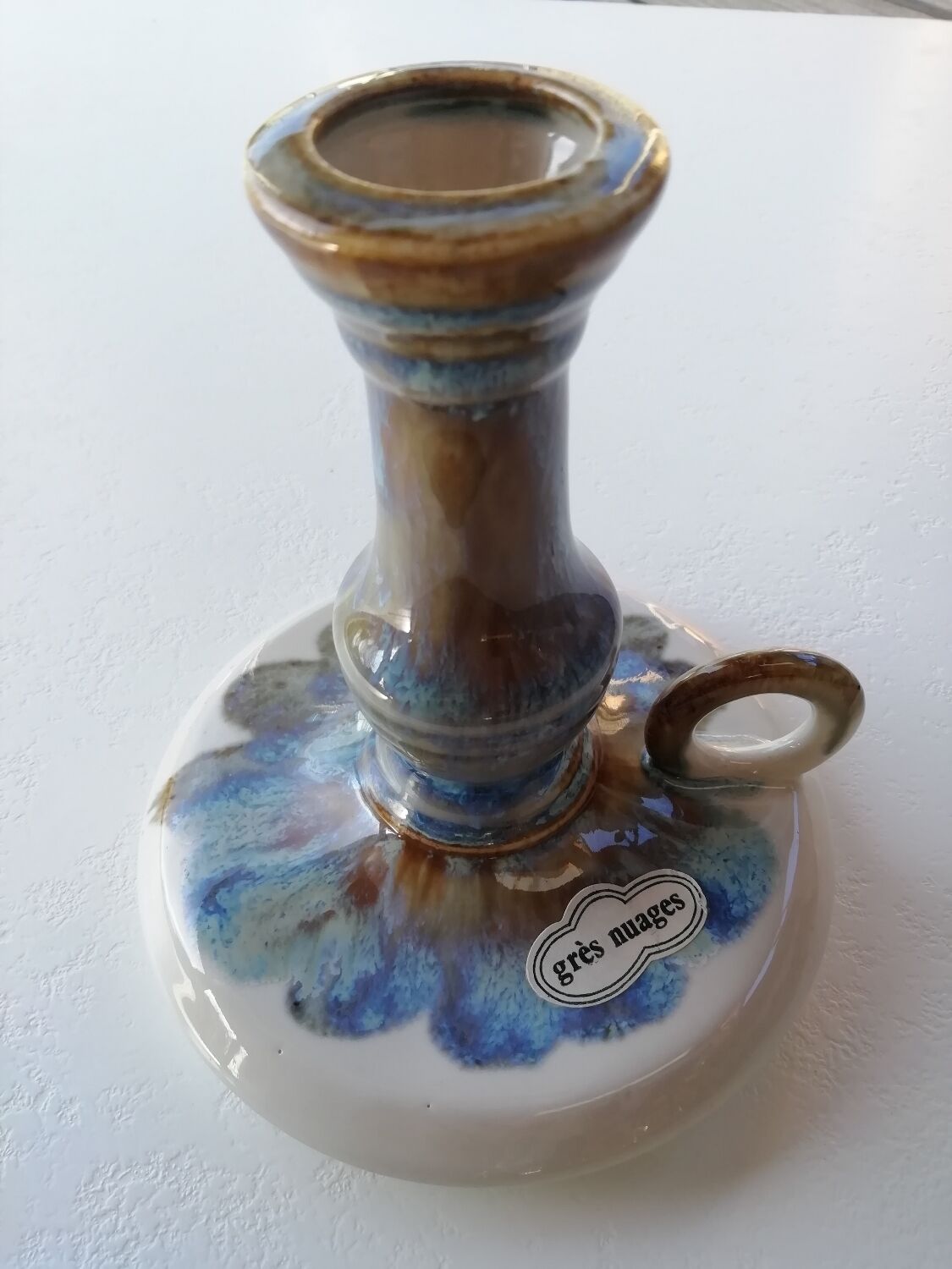 Rhoda stoneware clouds candle holder
