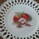 5 porcelain lace plates, fruit decorations