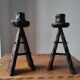 Pair of vintage brutalist candlesticks from the 1950s-60s