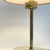 Chic brass lamp with vintage clover tray
