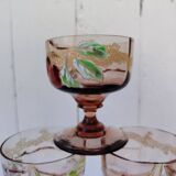 Cerise service with Legras brandy, Art Nouveau, Montjoye