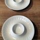 Set of white porcelain egg cups Bareuther Waldsassen 1970s