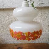 White Opaline with flowers