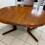 Extensible Baumann teck table vintage 1970