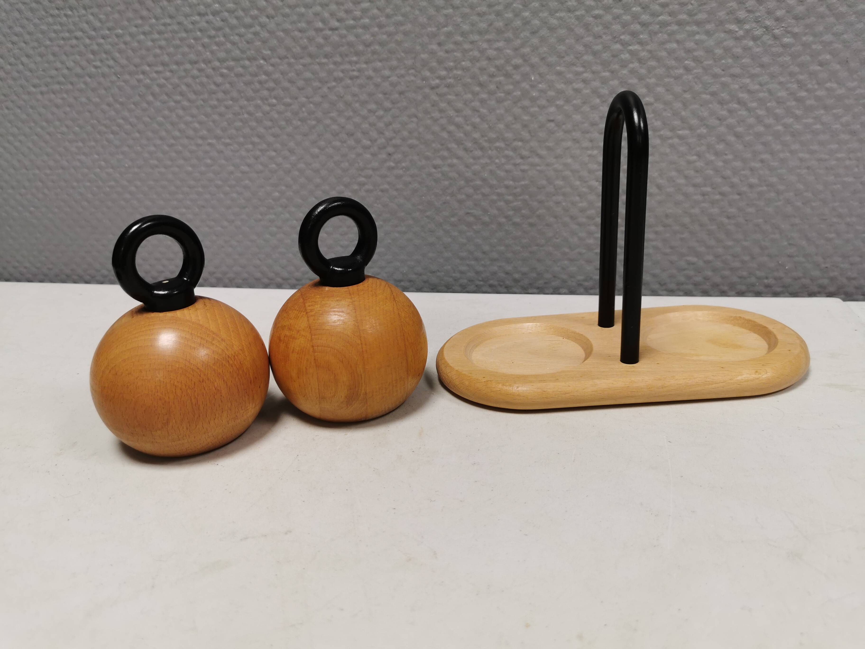 Pepper and salt grinders designed by jörgensen and nissen for bodum Denmark