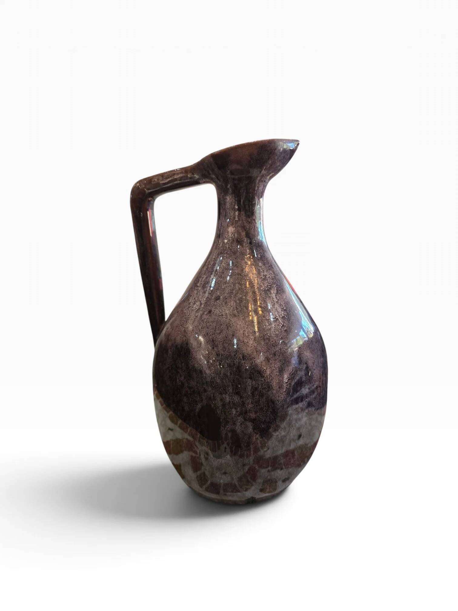 Large pitcher / sculptural vase Accolay – Potters of Accolay – 1950s-60s – signed, No. 3 – H. 33 cm