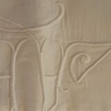 Drap en coton avec jours et monogramme brodé main.