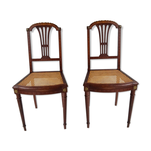Paire de chaises Louis XVI vers 1870