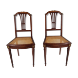 Pair of Louis XVI chairs circa 1870