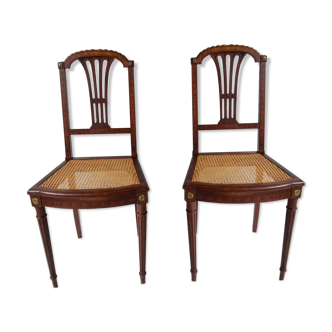 Paire de chaises Louis XVI vers 1870