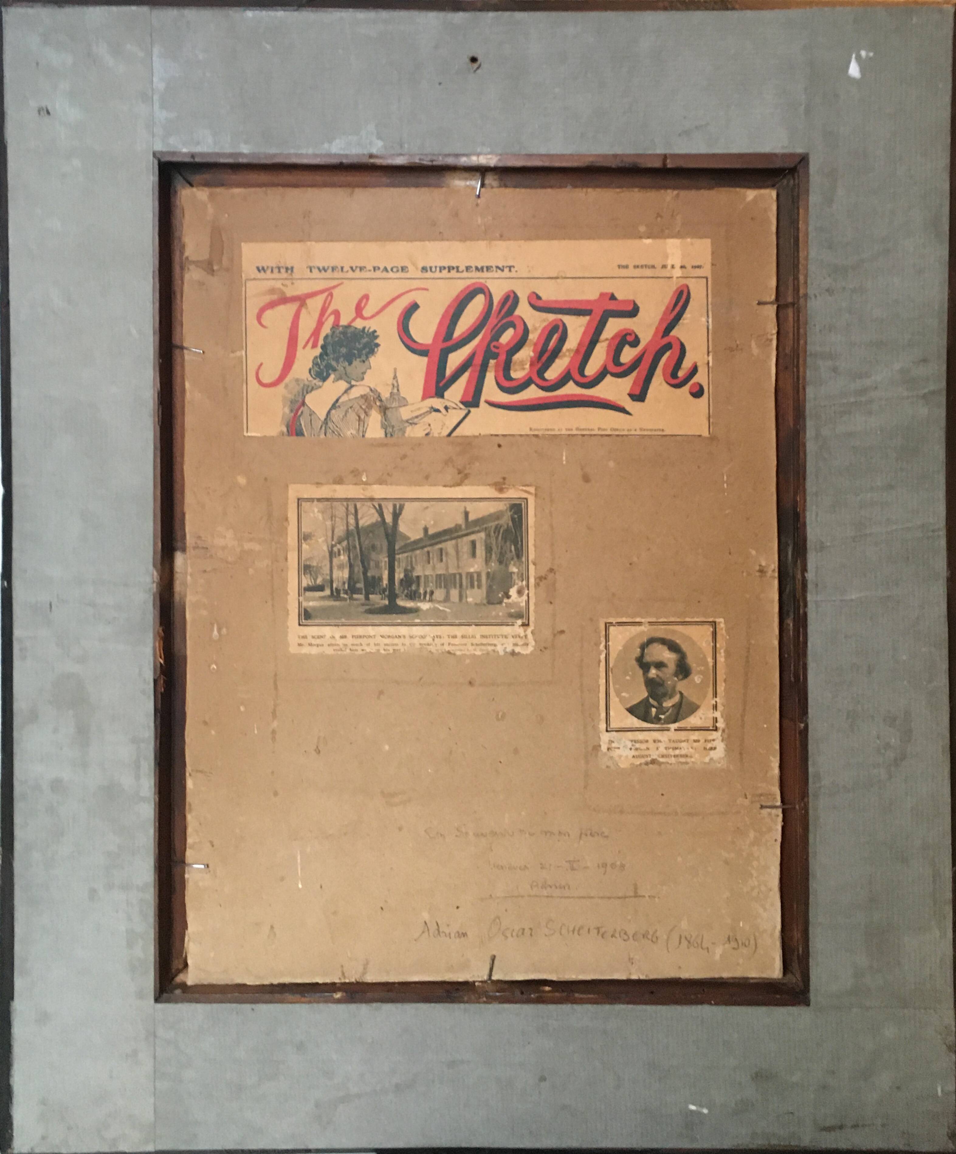 Painting "Impressionist Portrait" by Adrian Oscar Scheiterberg (1864-1910)