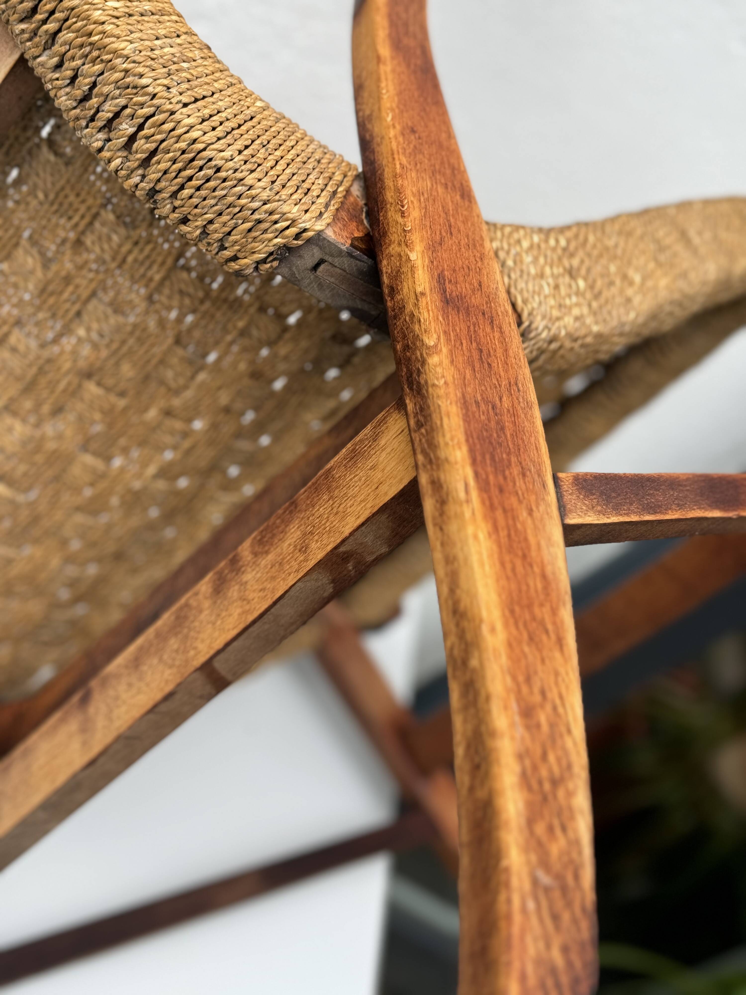 Vintage Bas van Pelt Rope Chair