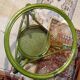 Table basse rotin plateau de verre