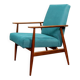 Scandinavian Lounge Chair Mid Century Design Turquoise Vintage Fabric