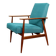 Scandinavian Lounge Chair Mid Century Design Turquoise Vintage Fabric