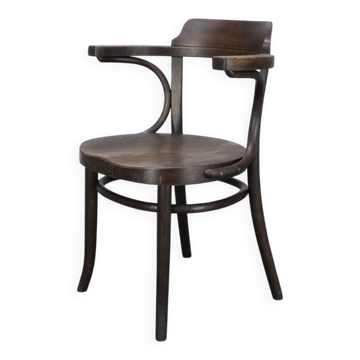 Vintage B3 armchair in bent wood, Czechoslovakia, 1920s