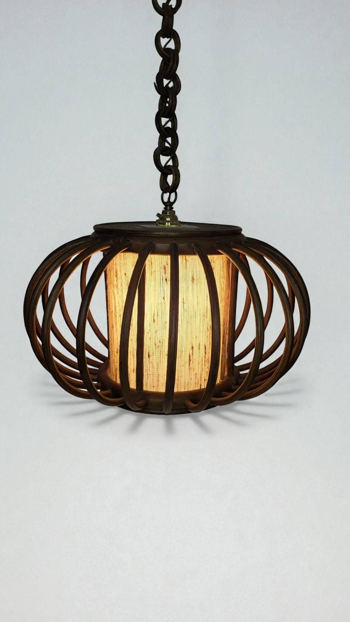 Rattan pendant light, 1970