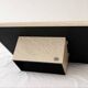 Jean Claude Mahey coffee table in speckled resin and wood, 1970s.