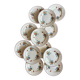 Set of 12 old flat plates with flower decorations - Salins