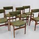 1960s Set of Six Danish Teak Dining Chairs , Restored
