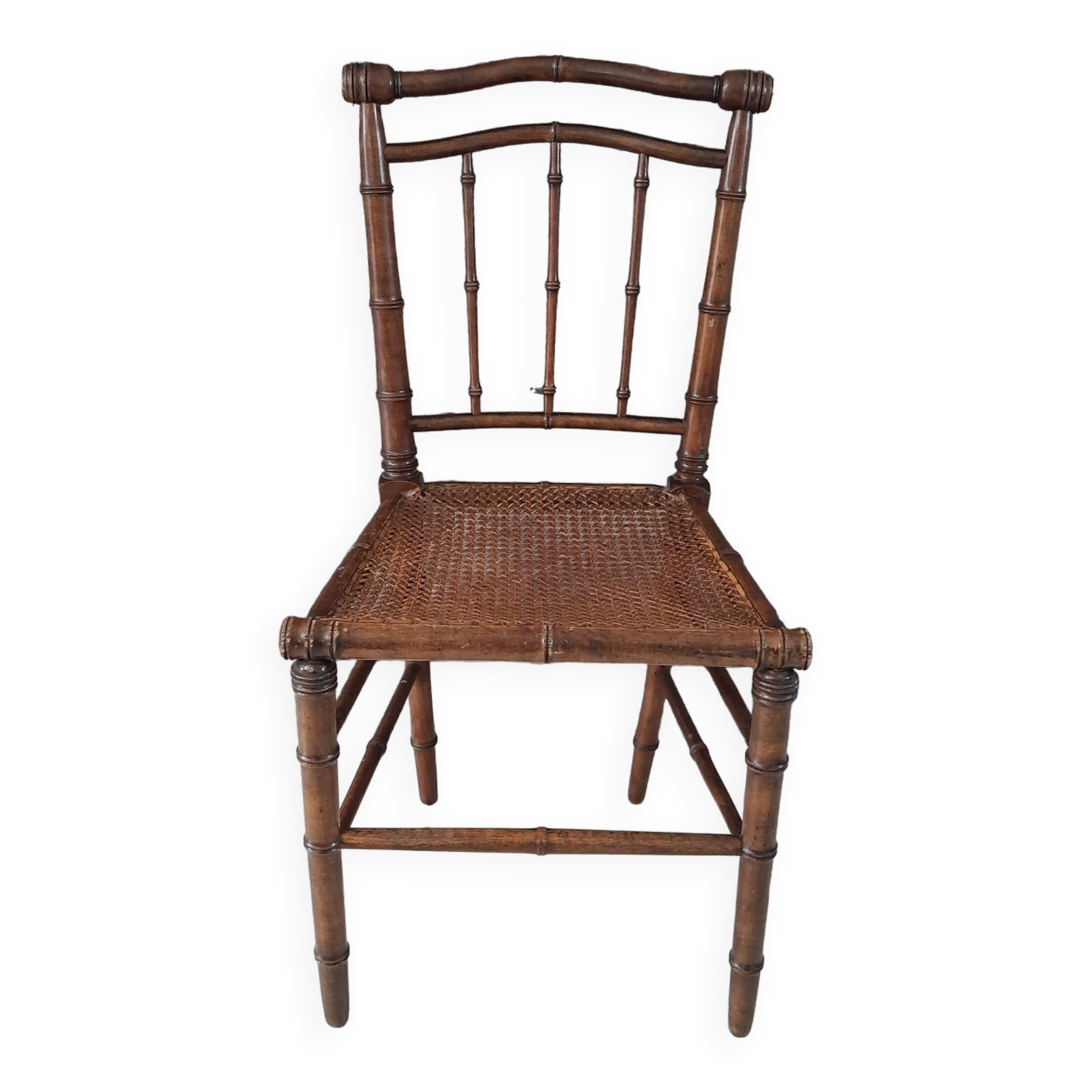 Chaise de chambre façon bambou 1900 ancienne Napoléon III