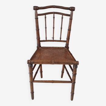 Chaise de chambre façon bambou 1900 ancienne Napoléon III