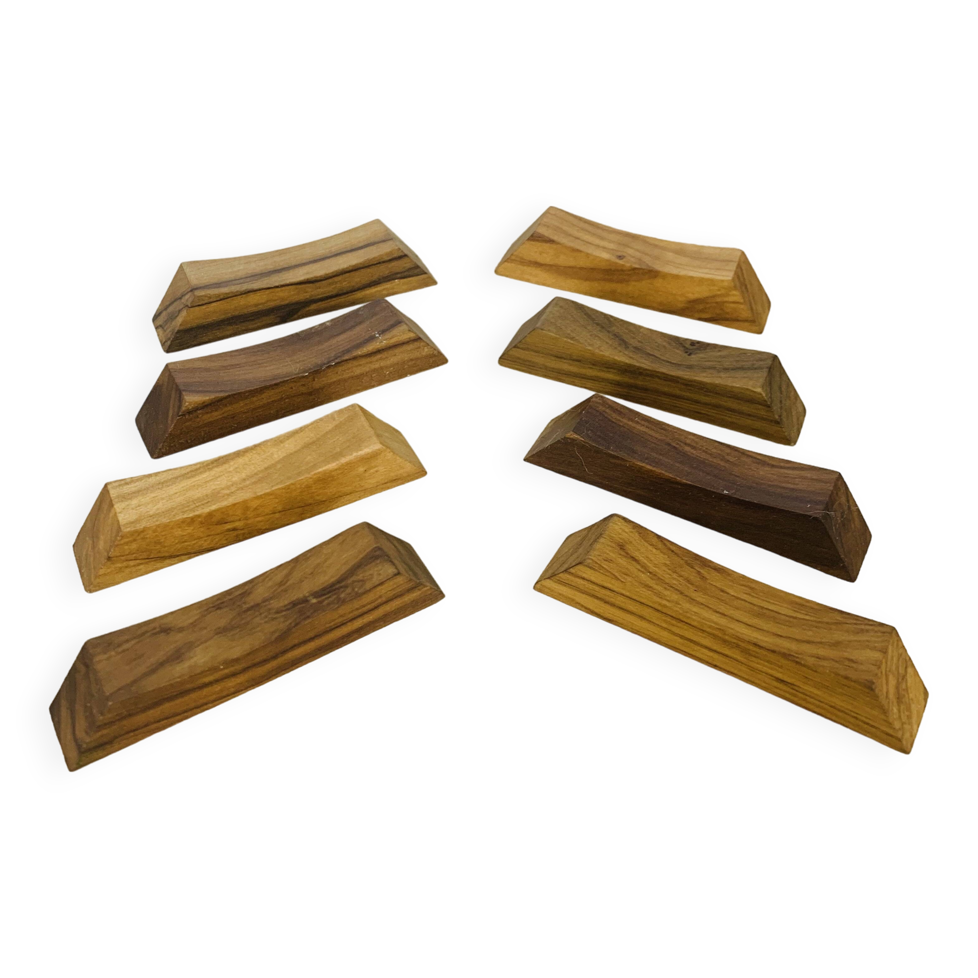 8 olive wood knife holders