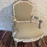 Fauteuil style bergère régence froufrou
