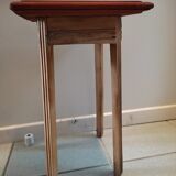 Console holder pot flower wood patinated seat mahogany
