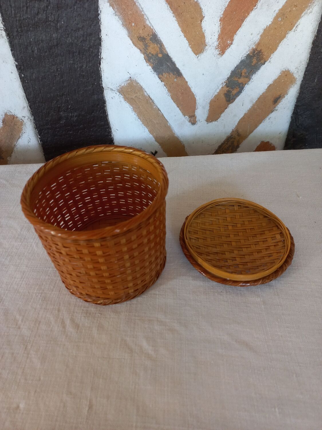 Vintage wicker box