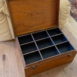 Vintage wooden toolbox chest