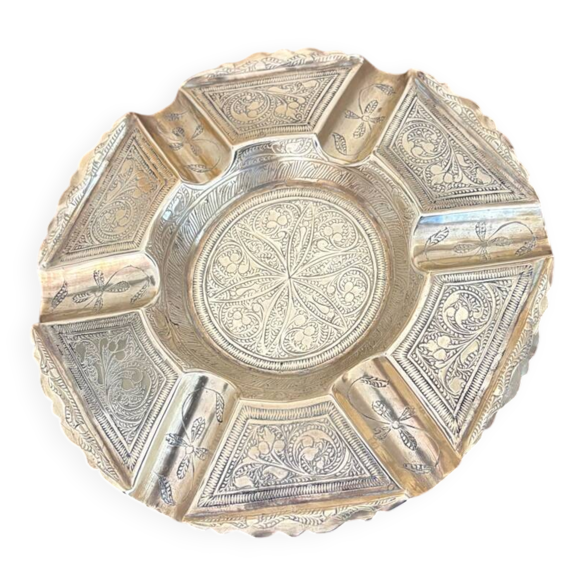 Coupelle cendrier laiton