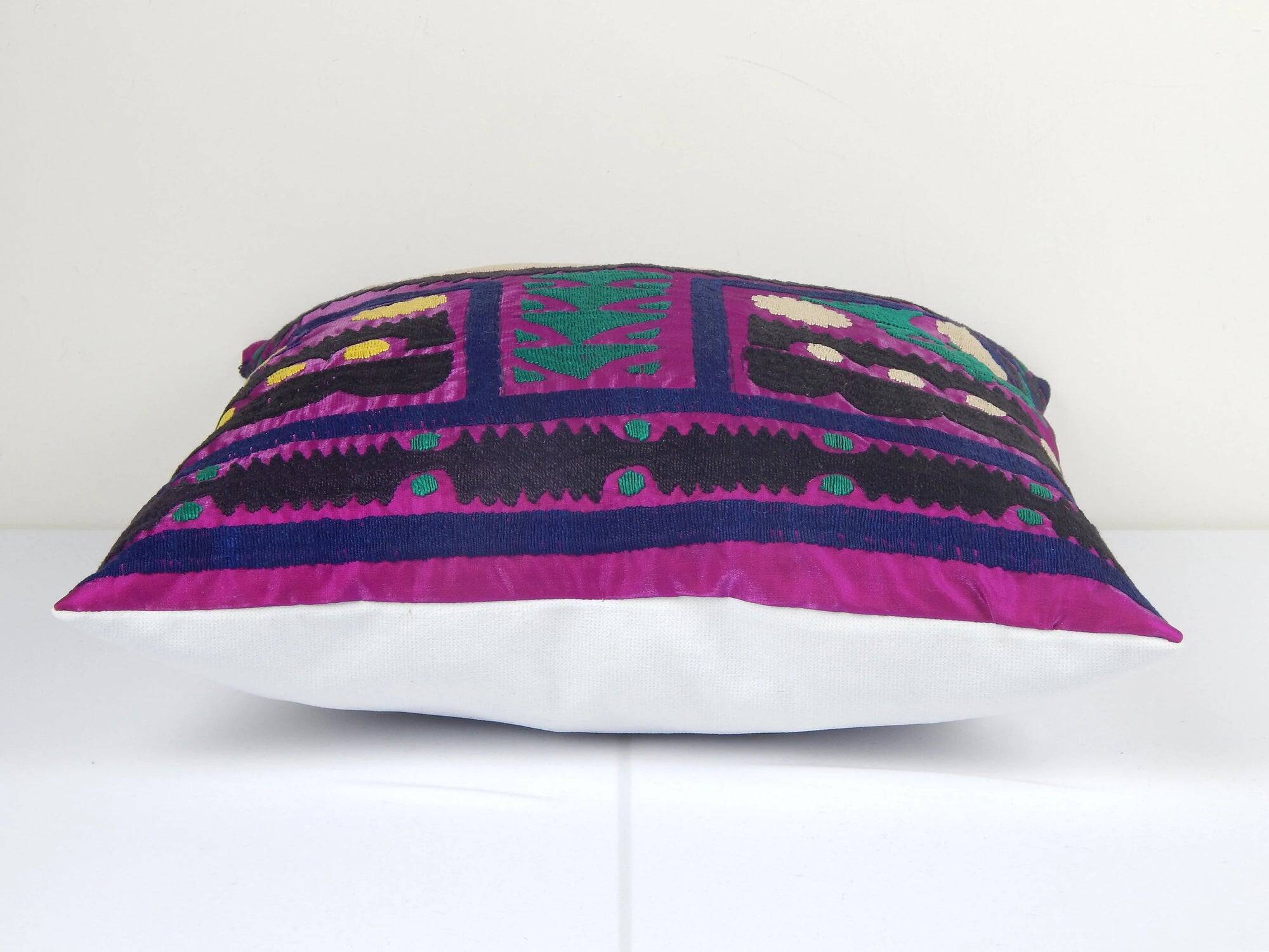Vintage embroidered cushion cover 41x41 cm