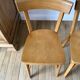 Set of 4 baumann bistro chairs in blond wood / honey stamped 40-50 years