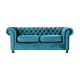 Chesterfield Blue Velvet Duck Sofa
