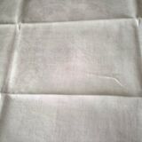 5 Grandes serviettes de table anciennes en lin blanc , jours en bordure 66 x 78 cm