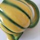 Jug melon in yellow and green majolica
