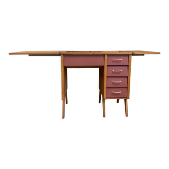Sewing machine furniture from the 60s converted into an office