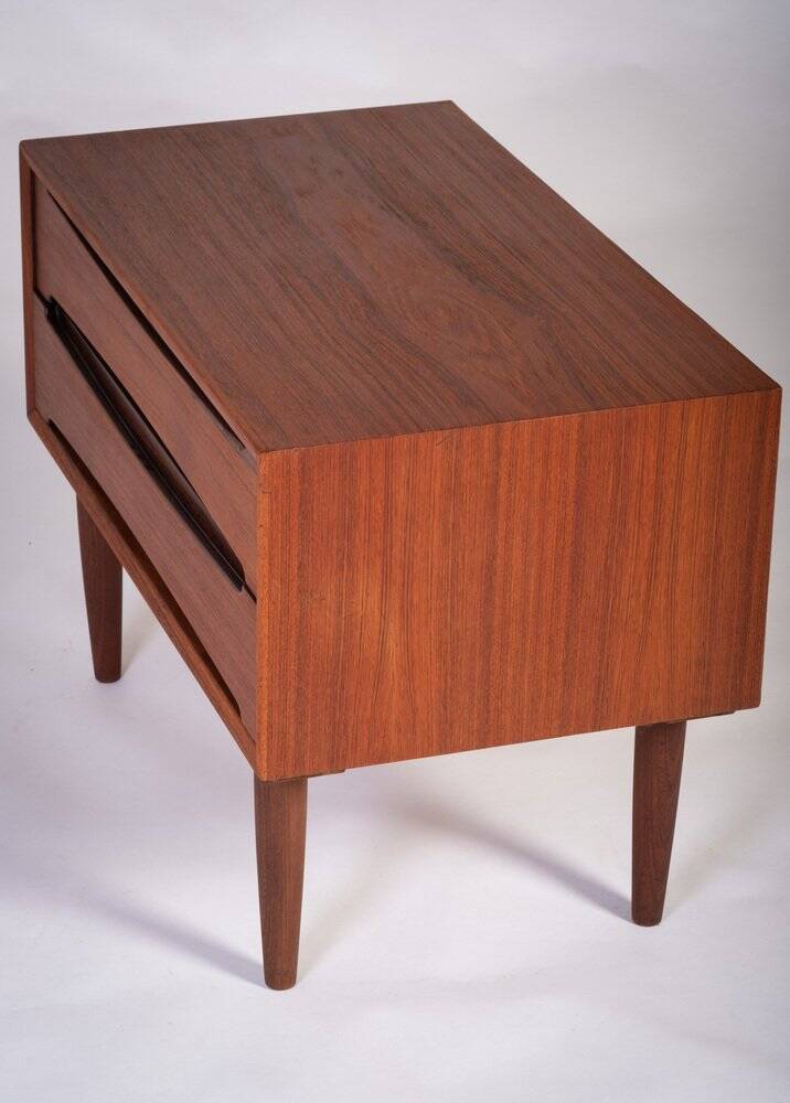 Teak Commode with 2 Drawers, Denmark, 1960s
