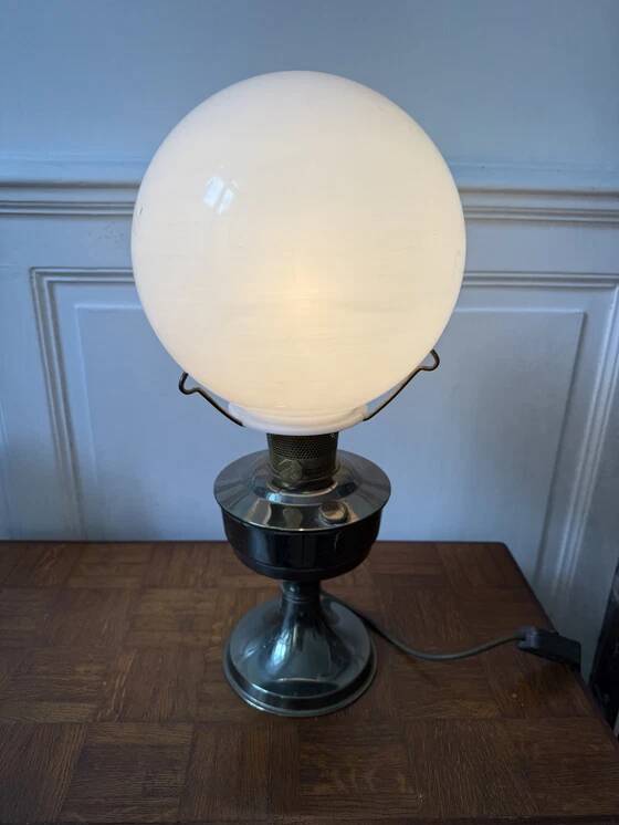 Art Nouveau electric oil lamp made in England, model Alladin 23