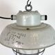 Grey Industrial Aluminium Cage Pendant Lamp with Frosted Glass, 1970s