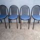 Lot de 4 chaises Malle Stevens metal epoque 1980