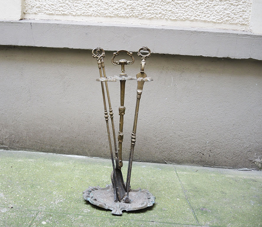 Former chimney servant 3 brass accessories
