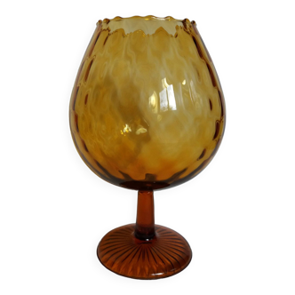 Amber glass or crystal bowl