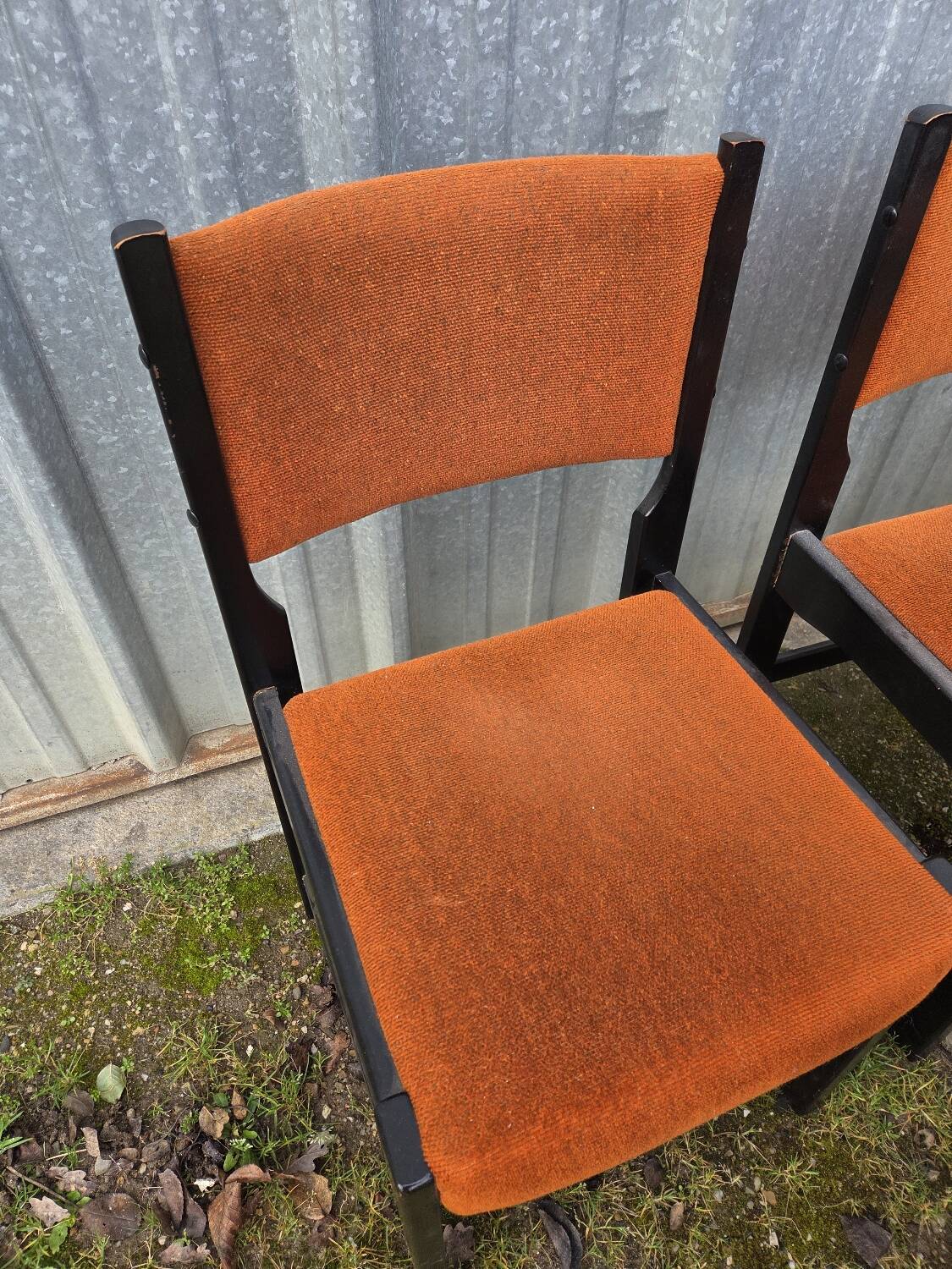 Set of 6 beautiful vintage brutalist chairs.