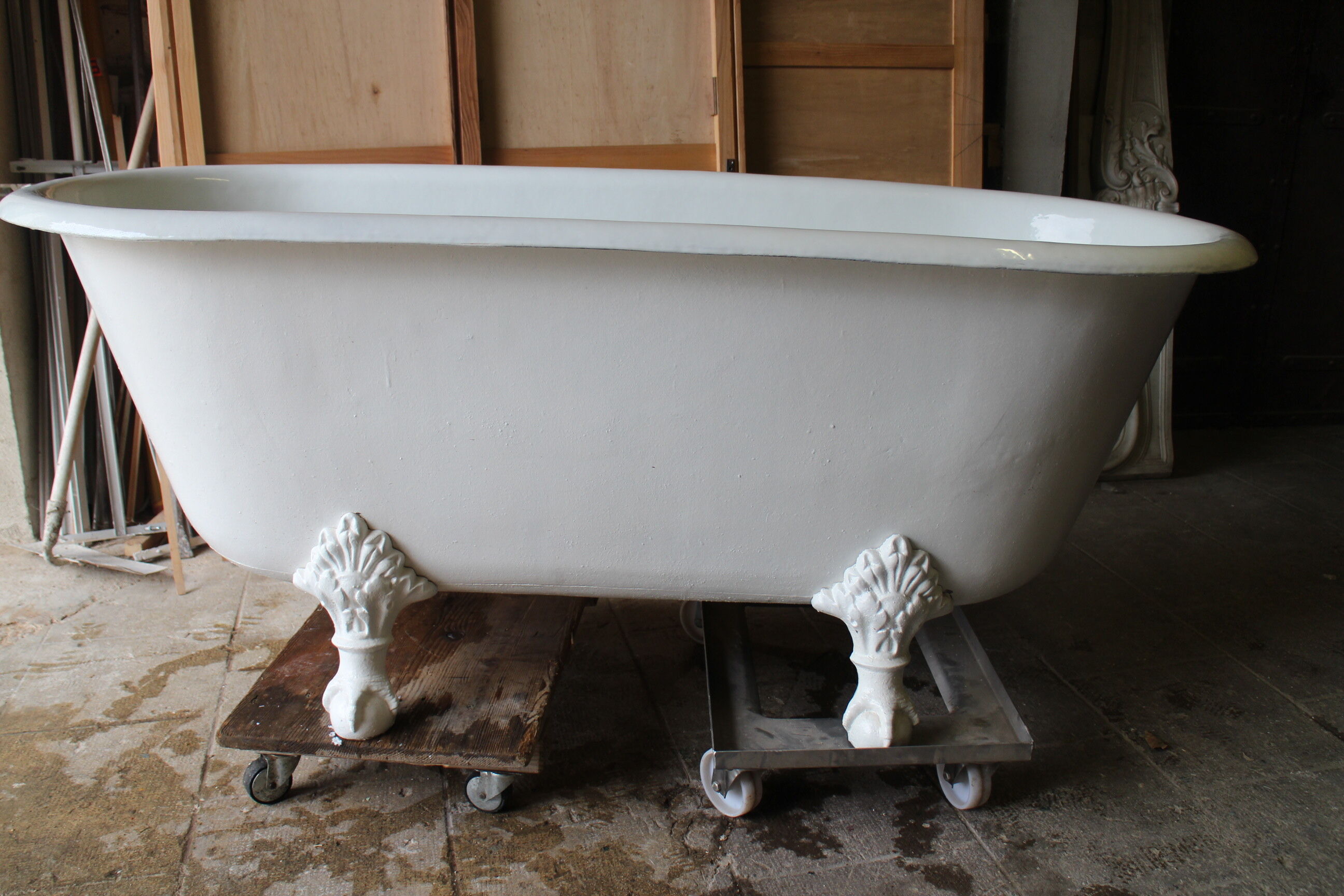 Old cast iron bathtub
