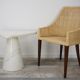 White marble side table