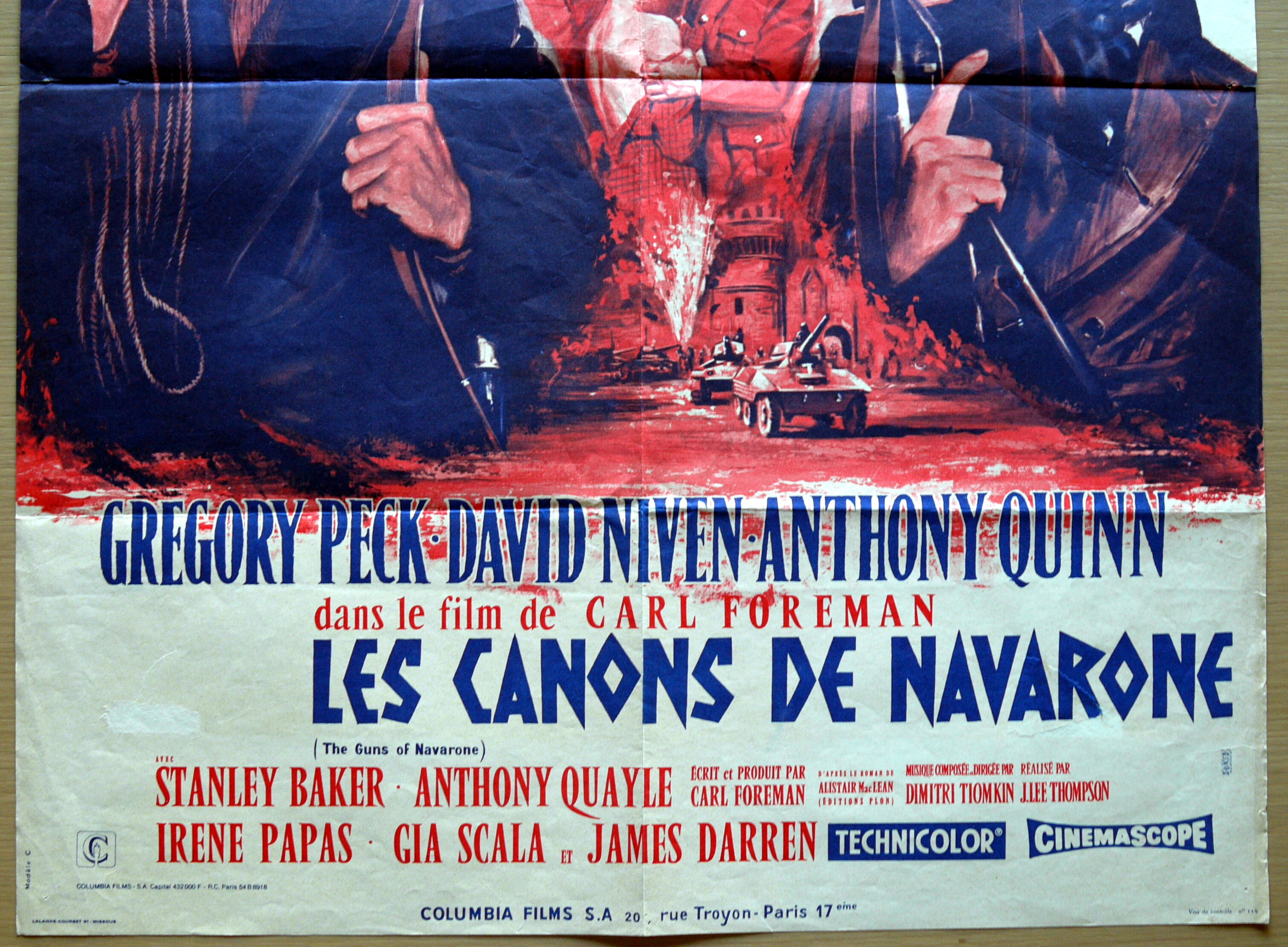 Original cinema poster "the canons of navarone"
